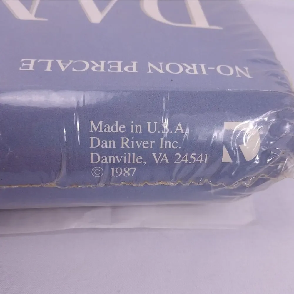 Vintage Dan River Percale Fitted Sheet CA King Pastel Southwest Geometric NIP